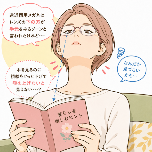 遠近両用で本を読むのが辛すぎる？
